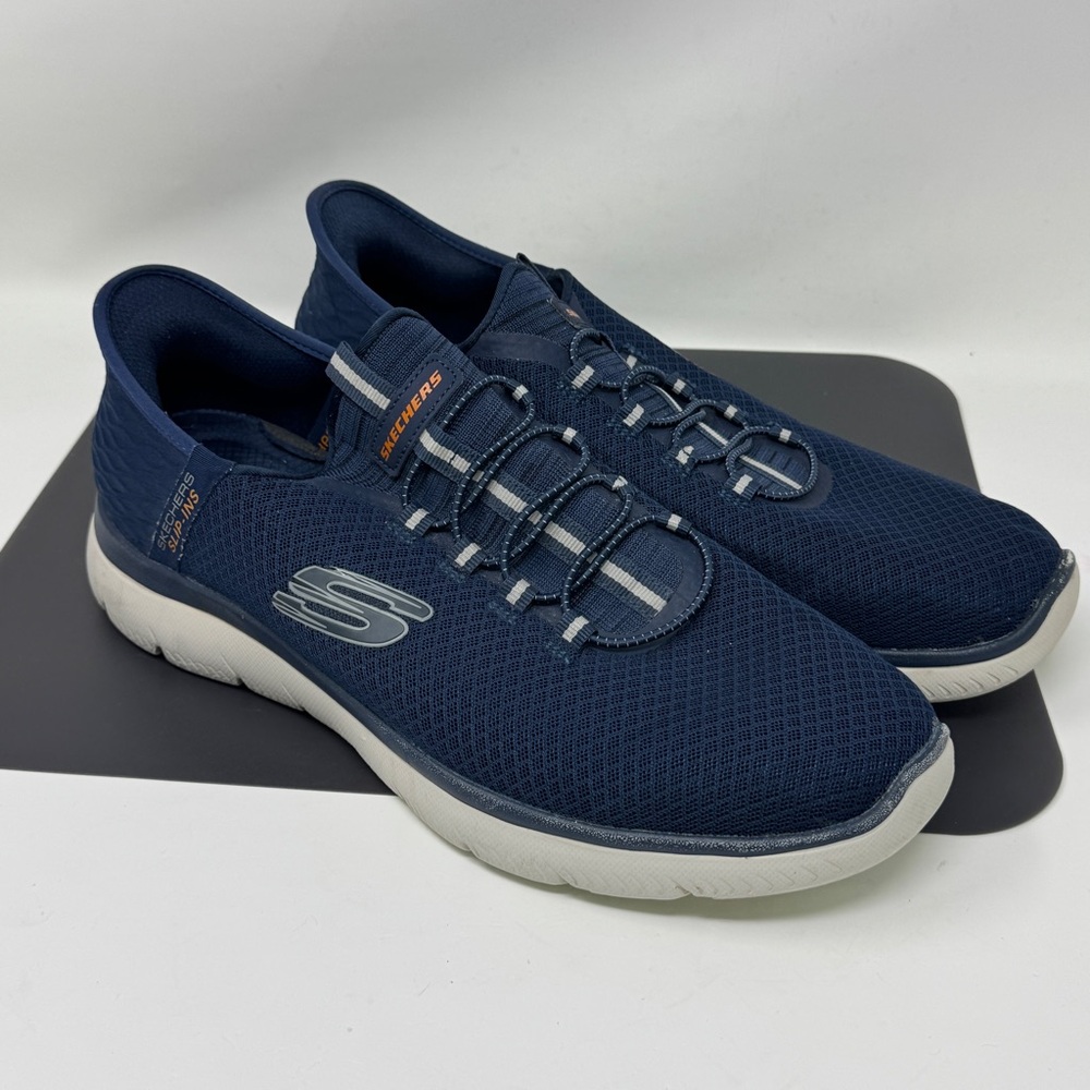 Skechers Mens Slip ins Summits High Range Size 10.5 US navy blue Sneakers Shoes